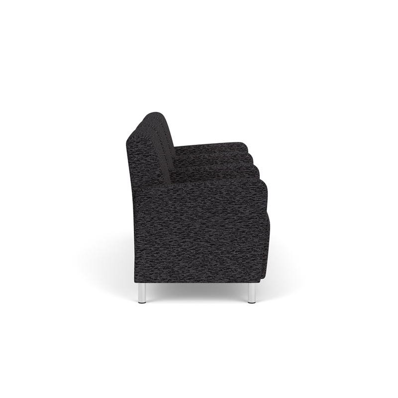 Lesro Ravenna Lounge Reception 3 Seat Tandem Seating in Black