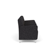 Lesro Ravenna Lounge Reception 3 Seat Tandem Seating in Black