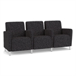 Lesro Ravenna Lounge Reception 3 Seat Tandem Seating in Black