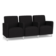 Lesro Ravenna Lounge Reception 3 Seat Tandem Seating in Black