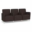 Lesro Ravenna Lounge Reception 3 Seat Tandem Seating in Brown