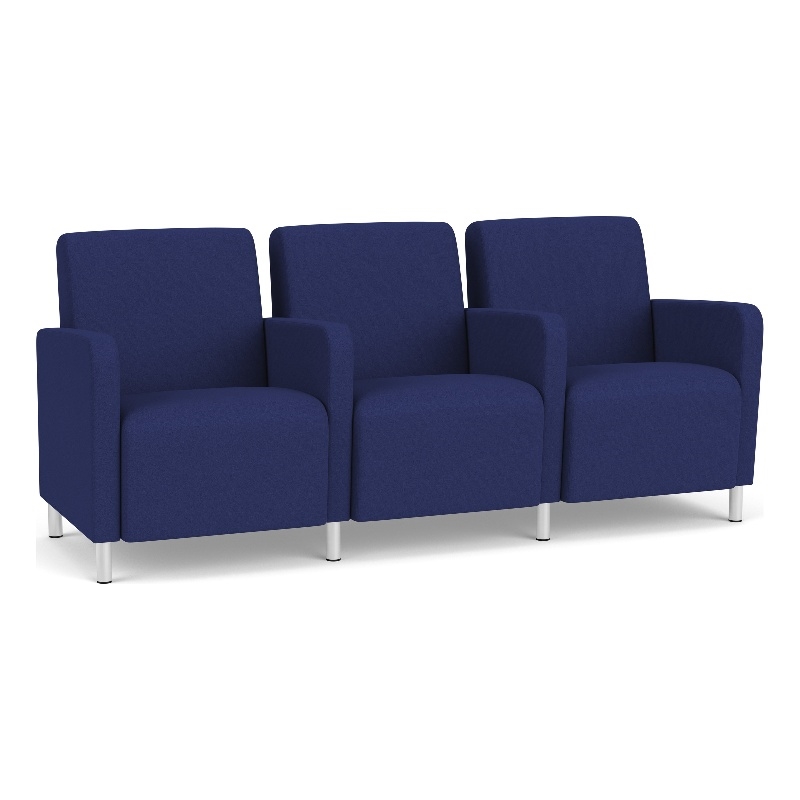 Lesro Ravenna Lounge Reception 3 Seat Tandem Seating in Blue