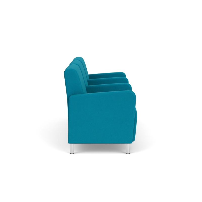 Lesro Ravenna Lounge Reception 3 Seat Tandem Seating in Teal