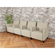 Lesro Ravenna Lounge Reception 4 Seat Tandem Seating in Beige