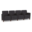 Lesro Ravenna Lounge Reception 4 Seat Tandem Seating in Black