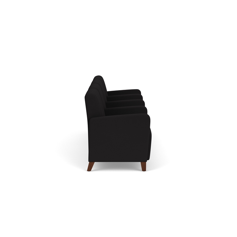 Lesro Ravenna Lounge Reception 4 Seat Tandem Seating in Black