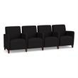Lesro Ravenna Lounge Reception 4 Seat Tandem Seating in Black