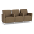 Lesro Ravenna Lounge Reception 3 Seat Tandem Seating in Brown