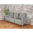 Lesro Ravenna Lounge Reception 3 Seat Tandem Seating in Gray
