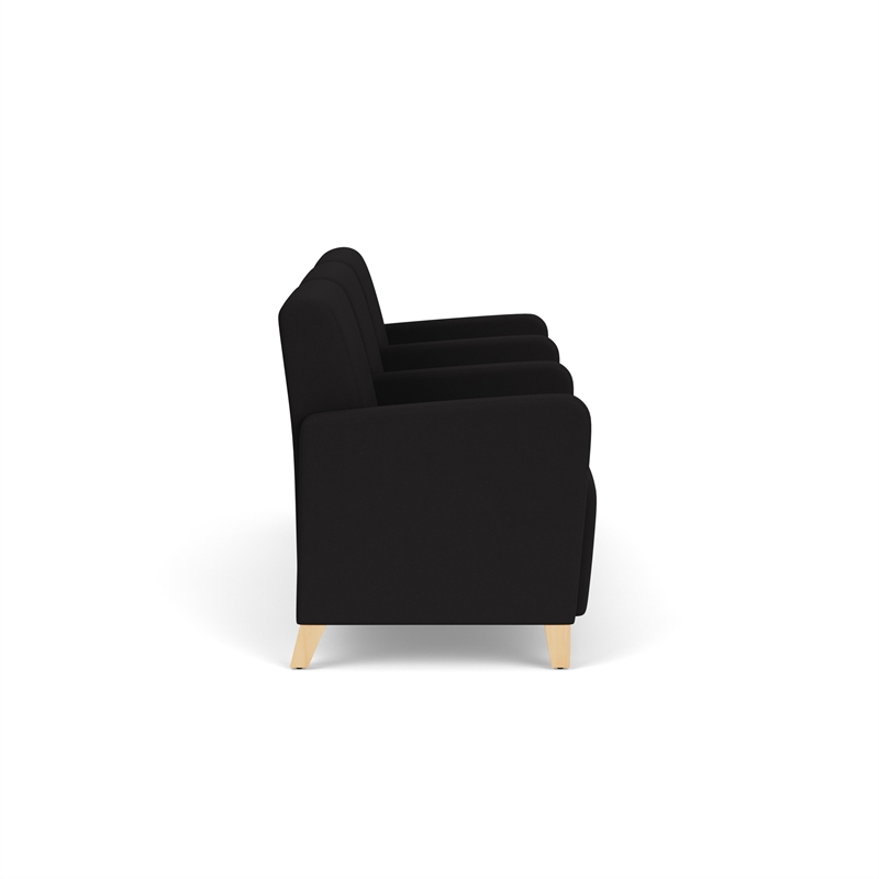 Lesro Ravenna Lounge Reception 3 Seat Tandem Seating in Black