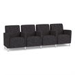 Lesro Ravenna Lounge Reception 4 Seat Tandem Seating in Black