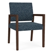 Lesro Brooklyn Waiting Reception Guest Chair Wood Frame in Blue