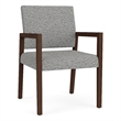 Lesro Brooklyn Waiting Reception Guest Chair Wood Frame in Gray