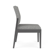 Lesro Brooklyn Waiting Reception Armless Guest Chair Wood Frame in Gray