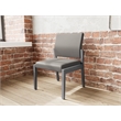 Lesro Brooklyn Waiting Reception Armless Guest Chair Wood Frame in Gray