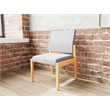 Lesro Brooklyn Waiting Reception Armless Guest Chair Wood Frame in Gray