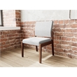 Lesro Brooklyn Waiting Reception Armless Guest Chair Wood Frame in Gray