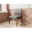 Lesro Brooklyn Waiting Reception Armless Guest Chair Wood Frame in Gray