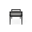 Lesro Brooklyn Waiting Reception 2 Seat Bench Wood Frame in Gray