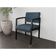 Lesro Industries Steel Waiting Reception Guest Chair Steel Frame in Blue