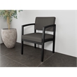 Lesro Industries Steel Waiting Reception Guest Chair Steel Frame in Gray