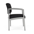 Lesro Industries Steel Waiting Reception Guest Chair Steel Frame in Black