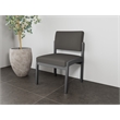 Lesro Industries Steel Waiting Reception Armless Guest Chair in Gray