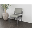 Lesro Industries Steel Waiting Reception Armless Guest Chair in Gray