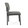Lesro Industries Steel Waiting Reception Armless Guest Chair in Gray
