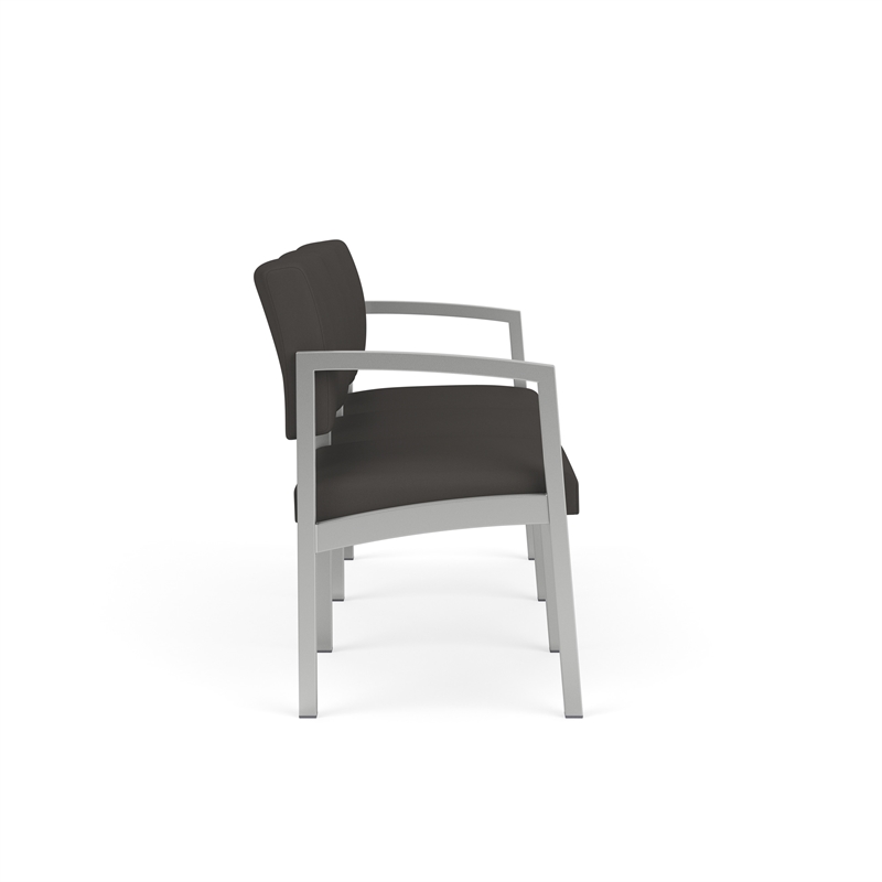 Lesro Industries Steel Waiting Reception 3 Seat Sofa Steel Frame in Gray
