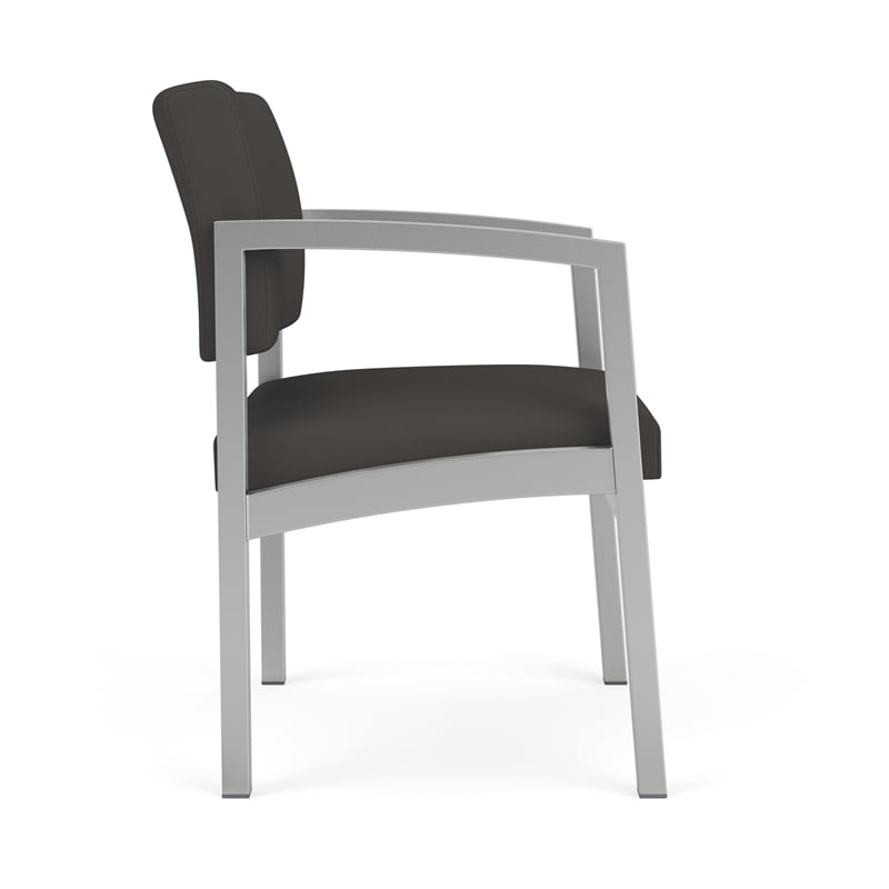 Lesro Industries Steel Waiting Reception Guest Chair Steel Frame in Gray