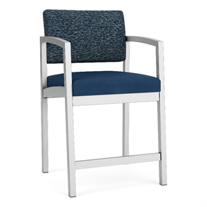Lesro Industries Steel Waiting Reception Hip Chair Steel Frame in Blue