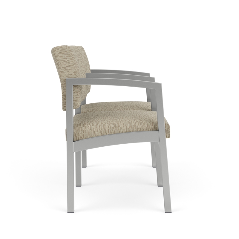 Lesro Industries Steel Waiting Reception 2 Seat Tandem Seating in Brown