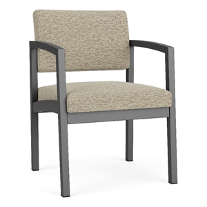 Lesro Industries Steel Waiting Reception Guest Chair Steel Frame in Black