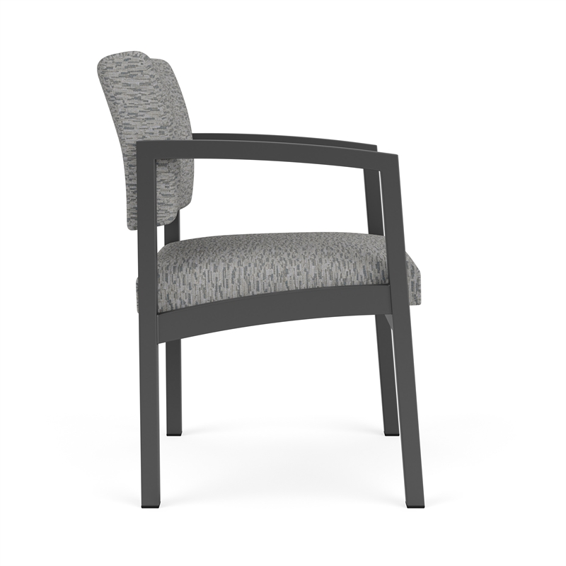 Lesro Industries Steel Waiting Reception Guest Chair Steel Frame in Gray