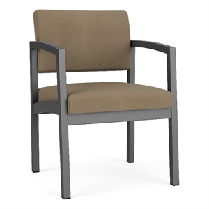 Lesro Industries Steel Waiting Reception Guest Chair Steel Frame in Brown