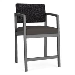 Lesro Industries Steel Waiting Reception Hip Chair Steel Frame in Gray