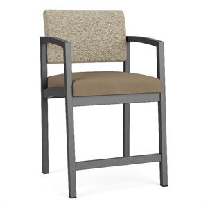 Lesro Industries Steel Waiting Reception Hip Chair Steel Frame in Gray