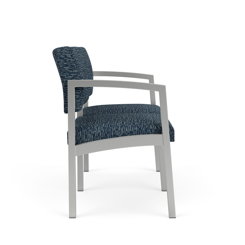 Lesro Industries Steel Waiting Reception 2 Seat Sofa Steel Frame in Blue