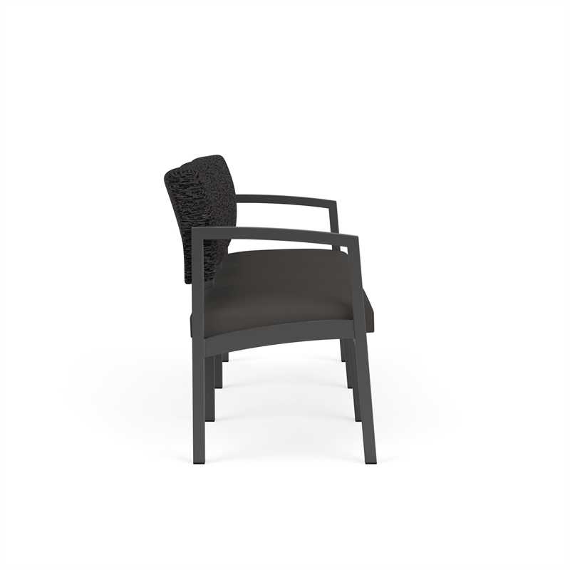 Lesro Industries Steel Waiting Reception 3 Seat Sofa Steel Frame in Gray