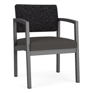 Lesro Industries Steel Waiting Reception Guest Chair Steel Frame in Gray