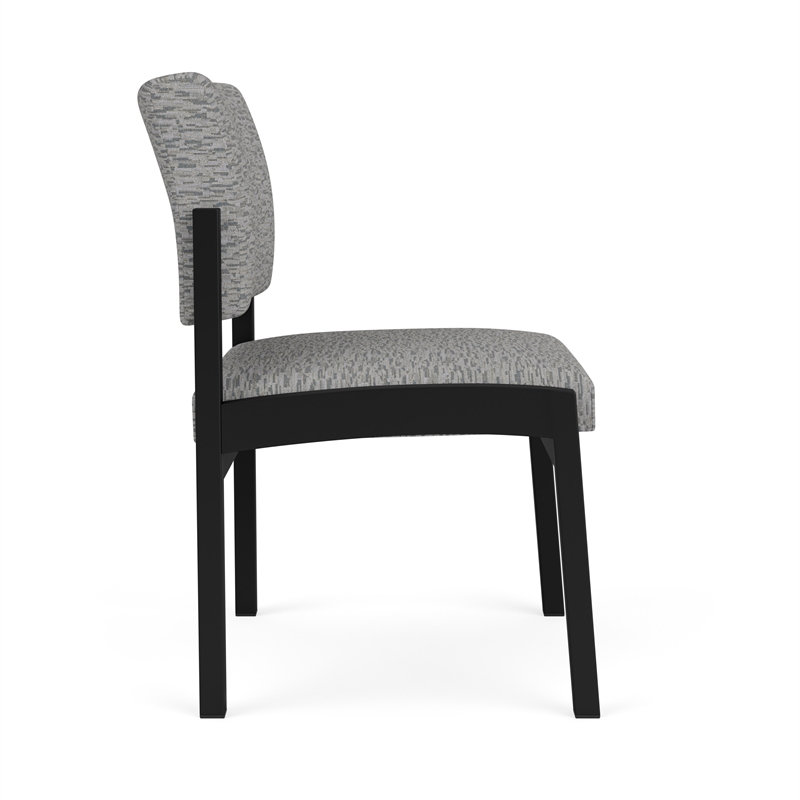 Lesro Industries Steel Waiting Reception Armless Guest Chair in Gray