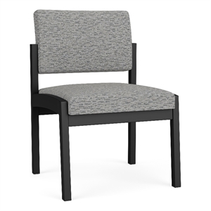 Lesro Industries Steel Waiting Reception Armless Guest Chair in Gray