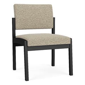 Lesro Industries Steel Waiting Reception Armless Guest Chair in Brown
