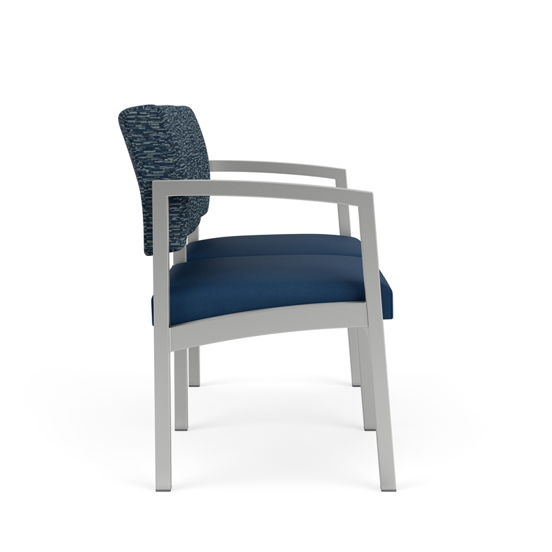 Lesro Industries Steel Waiting Reception 2 Seat Sofa Steel Frame in Blue