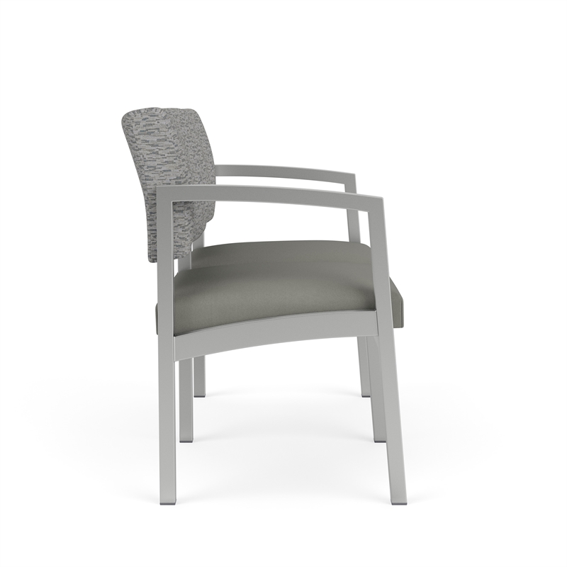 Lesro Industries Steel Waiting Reception 2 Seat Sofa Steel Frame in Gray