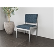Lesro Industries Steel Waiting Reception Armless Guest Chair in Blue