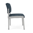 Lesro Industries Steel Waiting Reception Armless Guest Chair in Blue