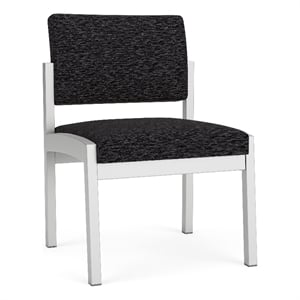 Lesro Industries Steel Waiting Reception Armless Guest Chair in Blue