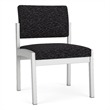 Lesro Industries Steel Waiting Reception Armless Guest Chair in Blue